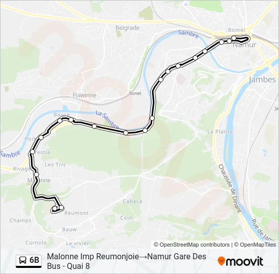 6B Bus Line Map