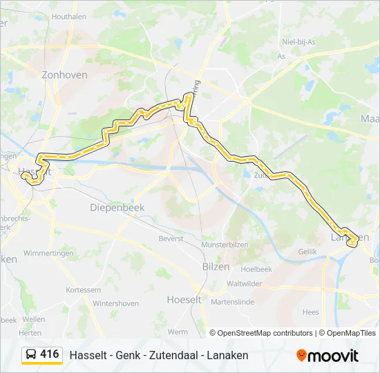 416 Bus Line Map