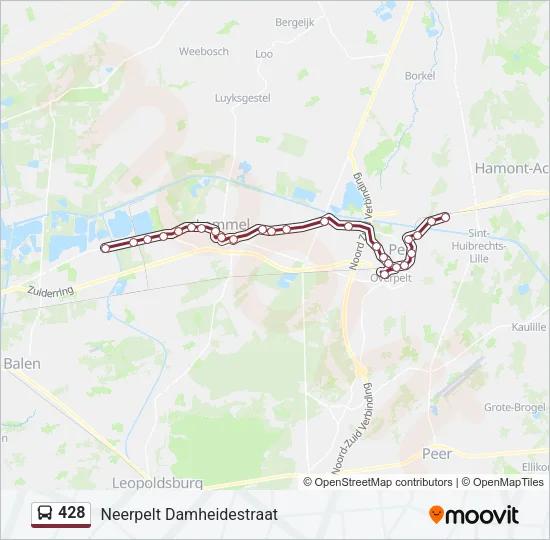 428 Bus Line Map