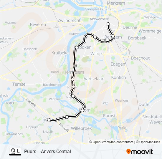 L train Line Map