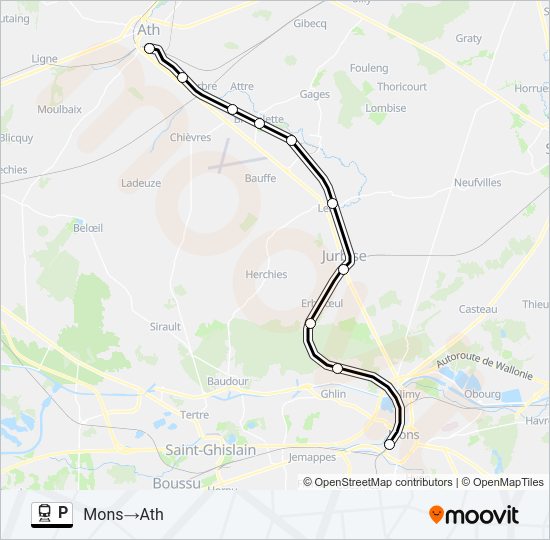 P Train Line Map