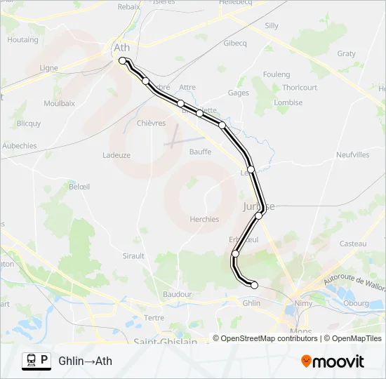 P Train Line Map