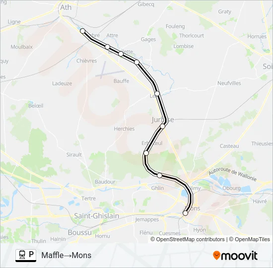 P Train Line Map