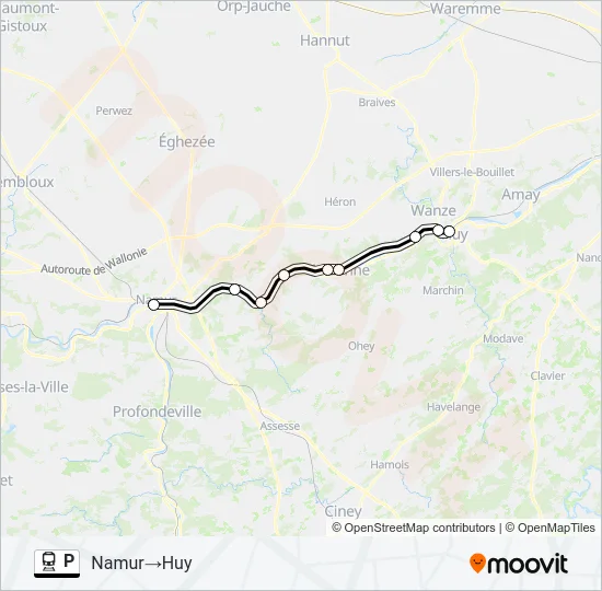 P Train Line Map