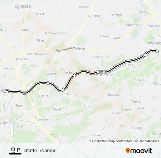 P Train Line Map
