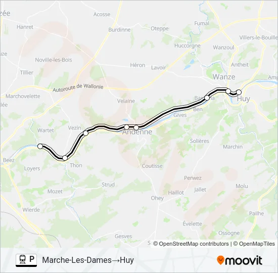 P Trein Line Map