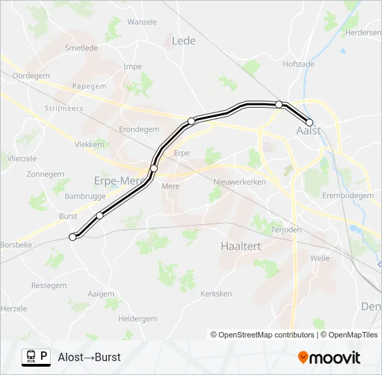 P Train Line Map