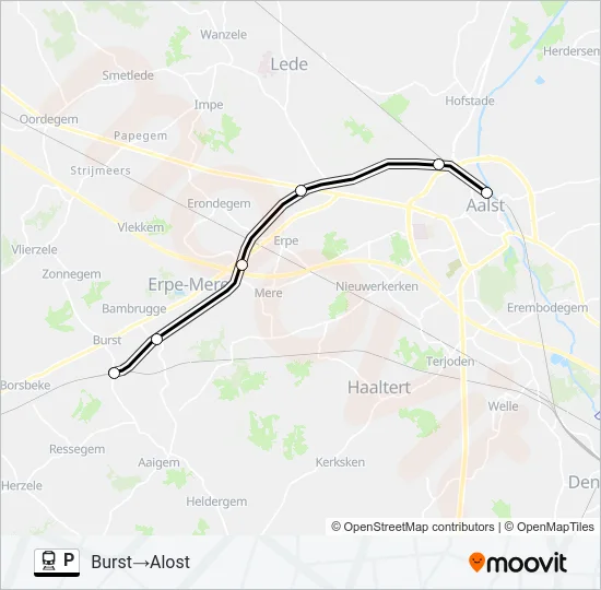 P Train Line Map
