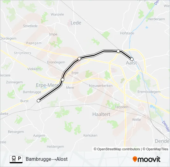 P Train Line Map