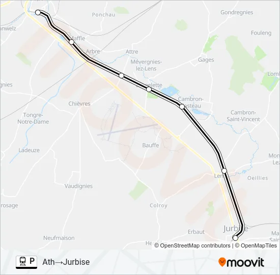 P Train Line Map