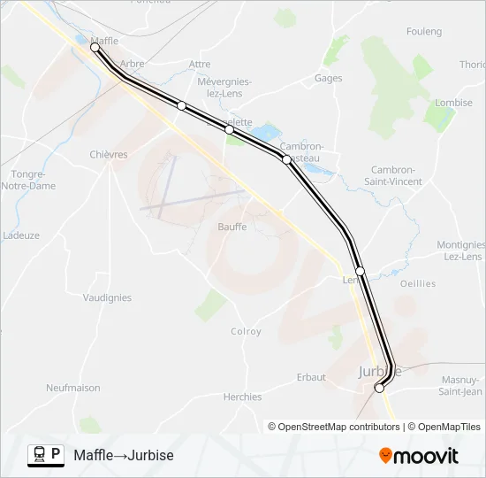 P Train Line Map