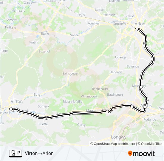 P Train Line Map