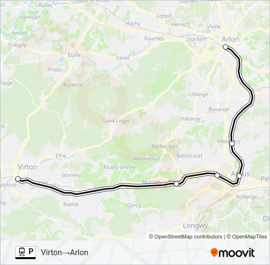 P Train Line Map
