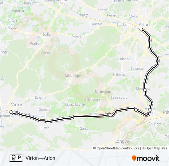 P Train Line Map