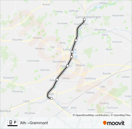 P Train Line Map