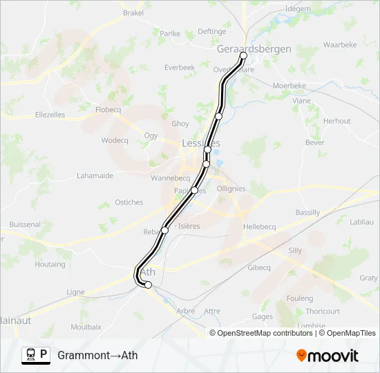 P Train Line Map