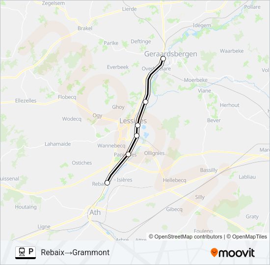 P Train Line Map