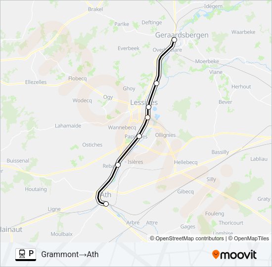 P Train Line Map