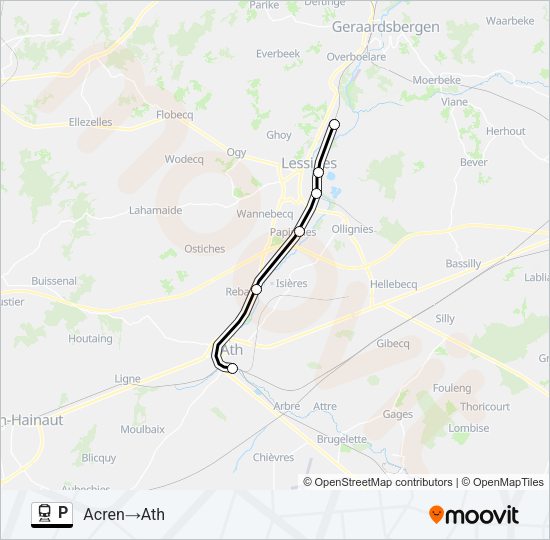 P Train Line Map