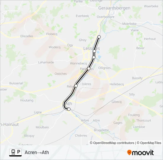 P Train Line Map