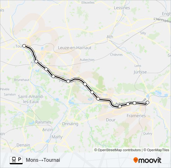 P Train Line Map