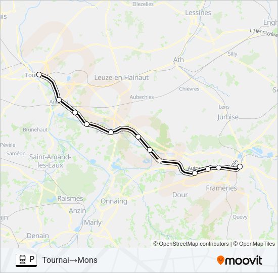 P Train Line Map