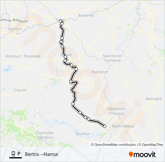P Train Line Map