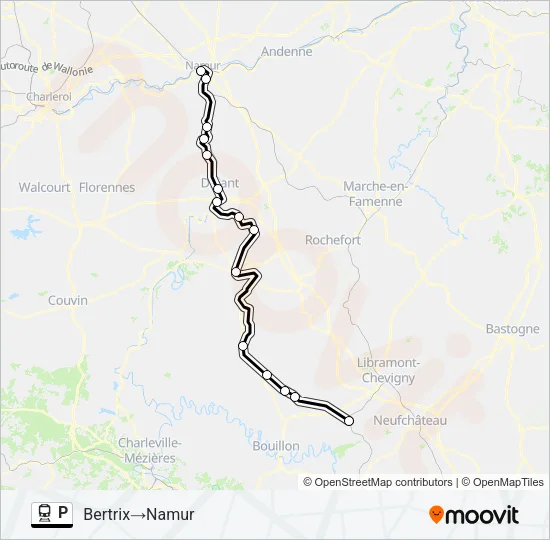 P Train Line Map