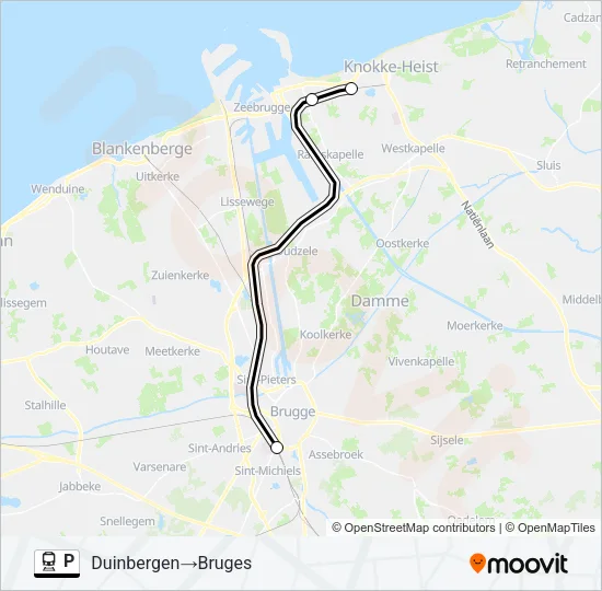P Train Line Map