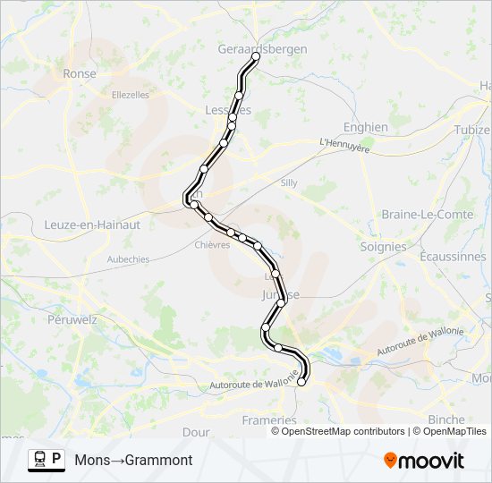 P Train Line Map