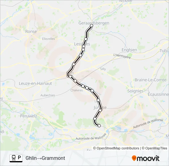 P Train Line Map