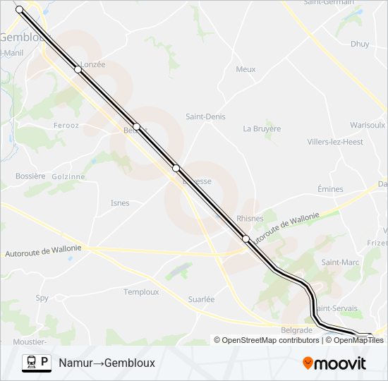 P Train Line Map