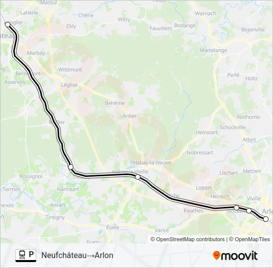 P Train Line Map