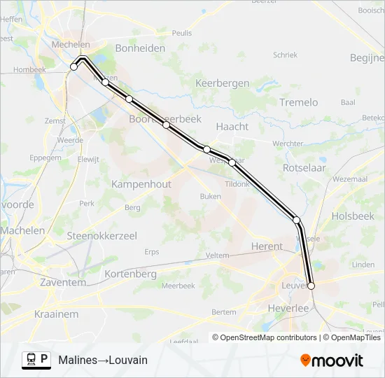 P Train Line Map