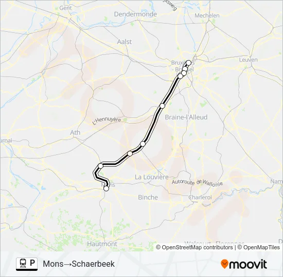 P Train Line Map