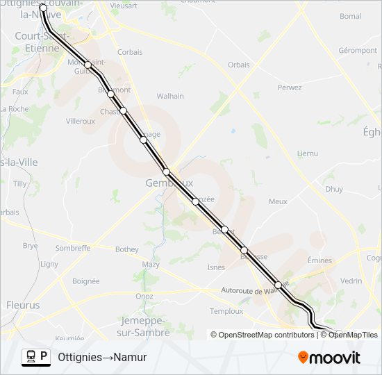 P Train Line Map