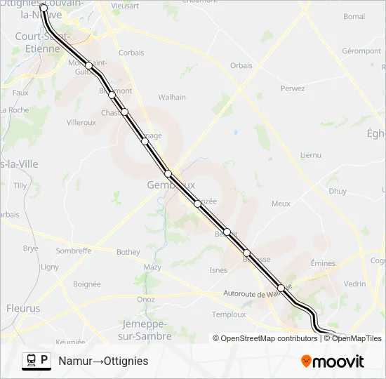 P Train Line Map
