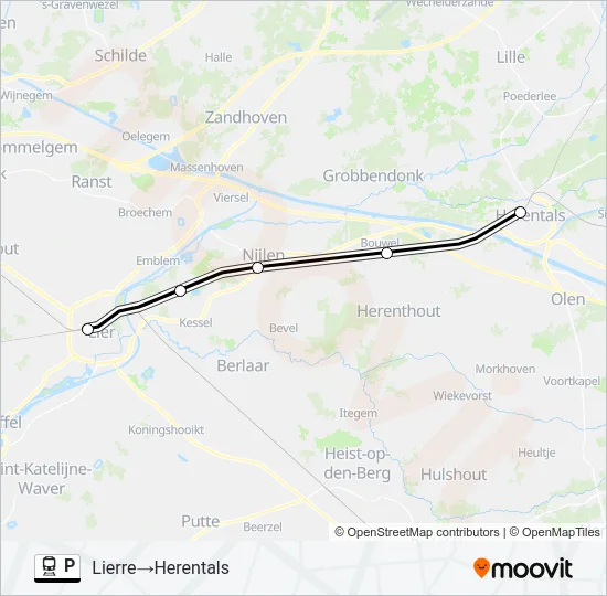 P Train Line Map