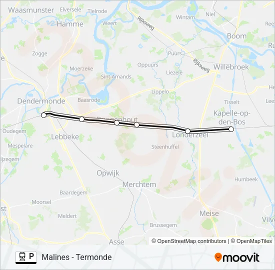P Train Line Map