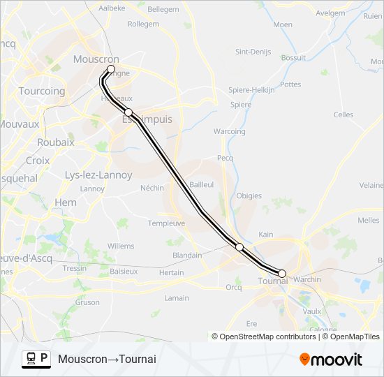 P train Line Map