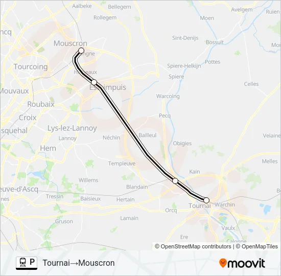 P Train Line Map