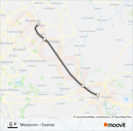 P Train Line Map
