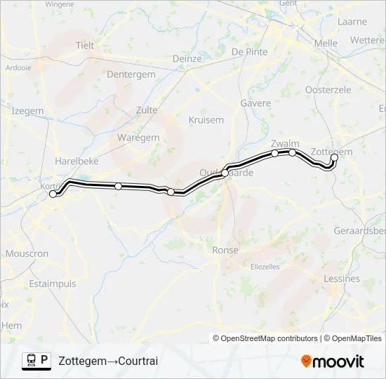 P Train Line Map