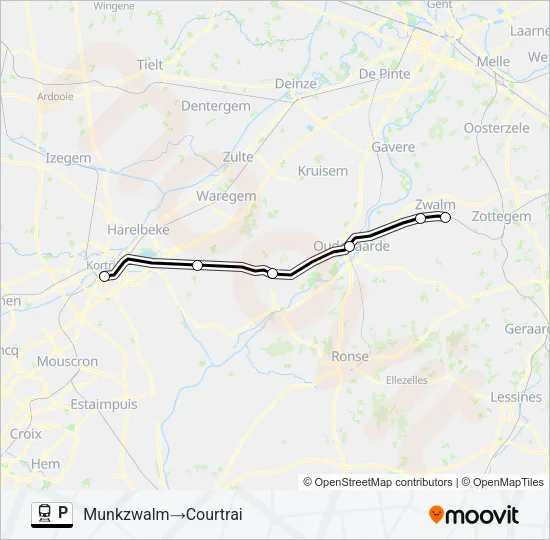 P Train Line Map