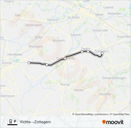 P Train Line Map