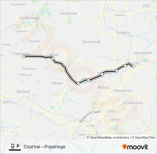 P Train Line Map