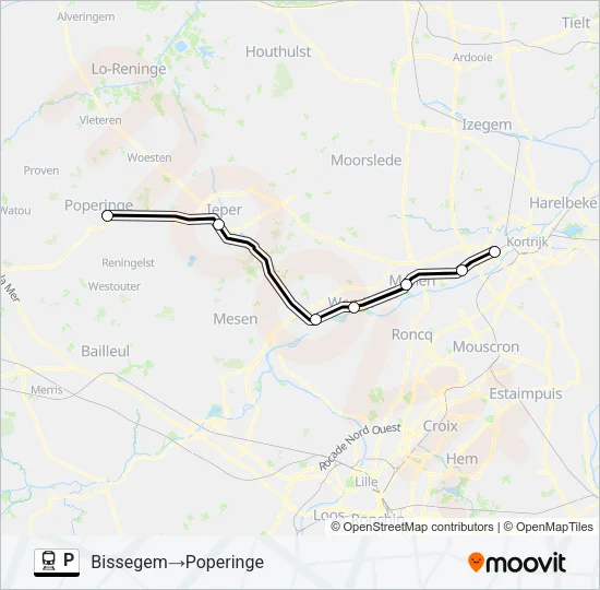P Train Line Map