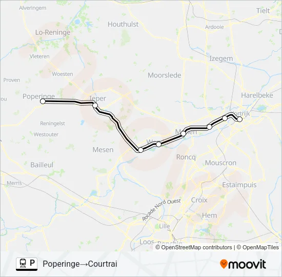 P Train Line Map