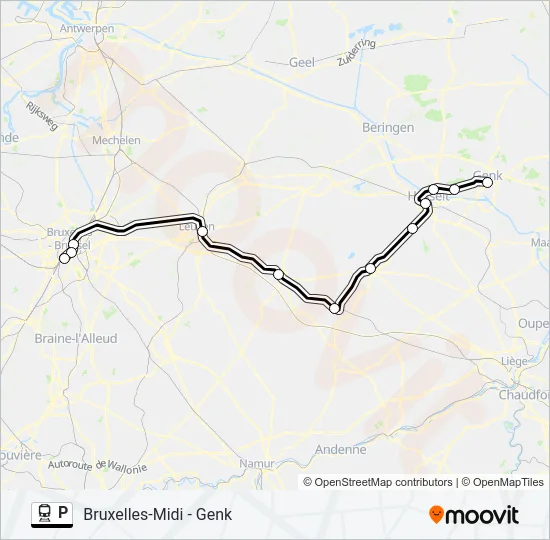 P Train Line Map