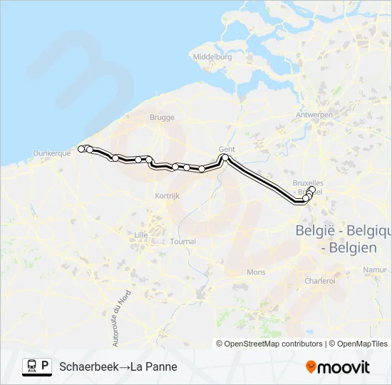 P Train Line Map